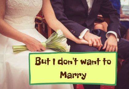 I dont want to Marry icon of bride and groom