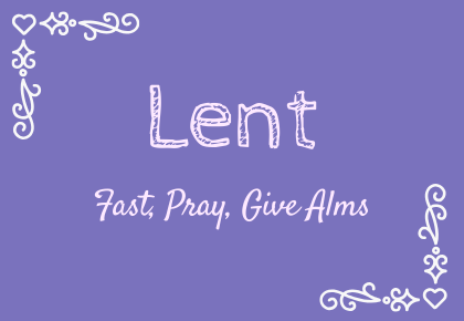 Fast, Pray and Alms Giving